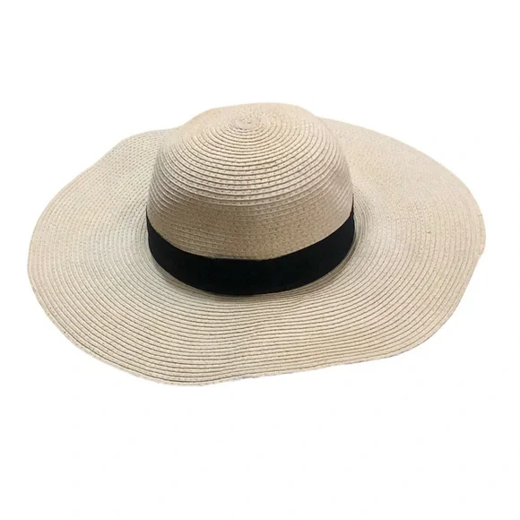 Women’s Wide Brim Braid Paper Straw Panama Floppy Summer Hat - Picture 5 of 6